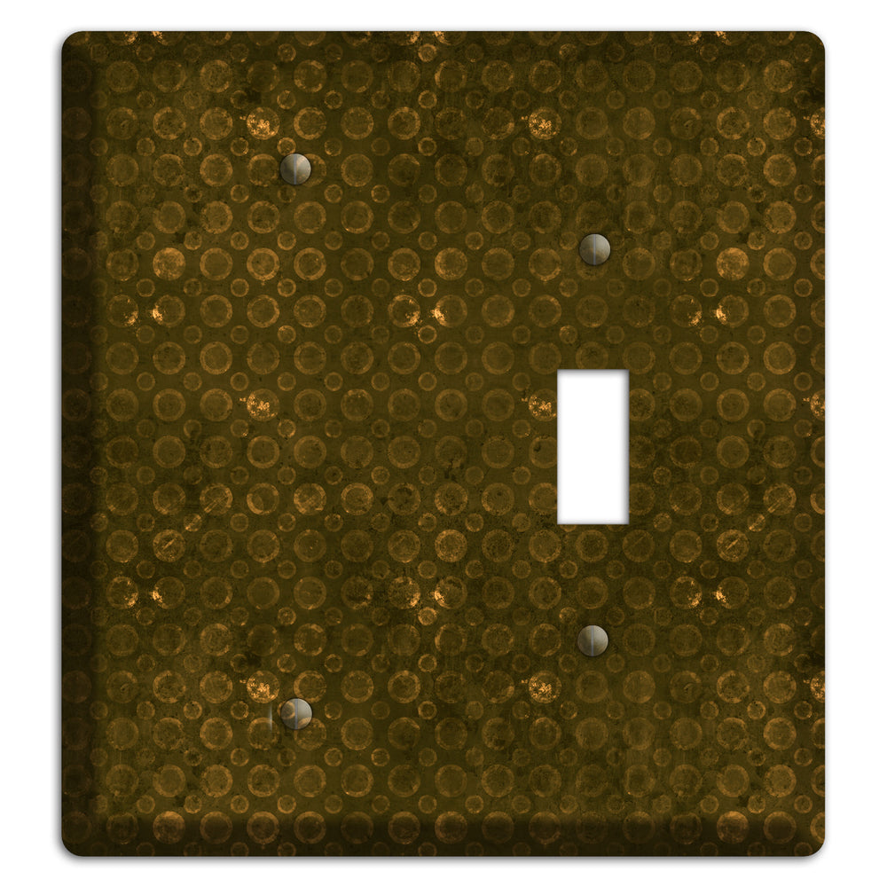 Olive Circles Blank / Toggle Wallplate