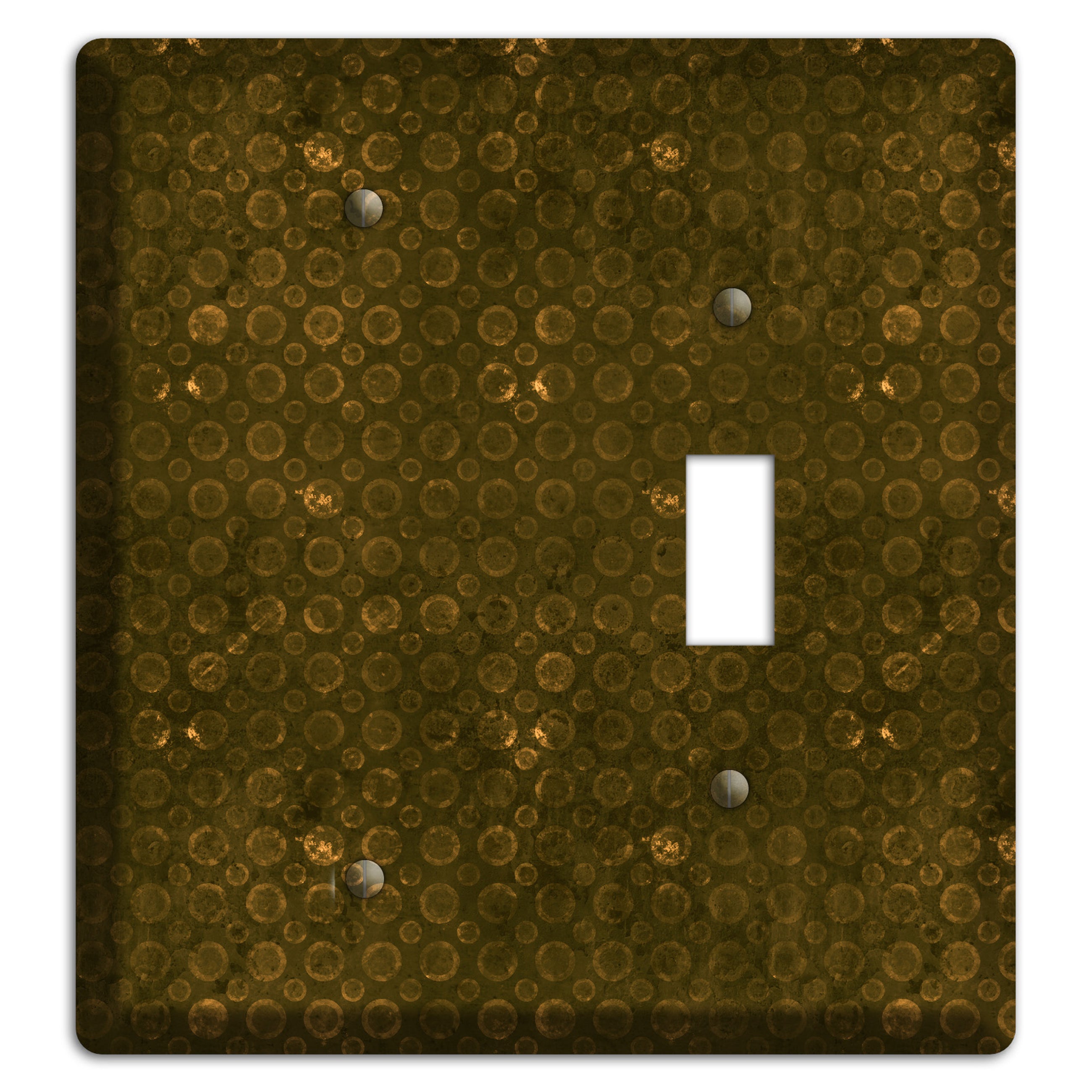 Olive Circles Blank / Toggle Wallplate
