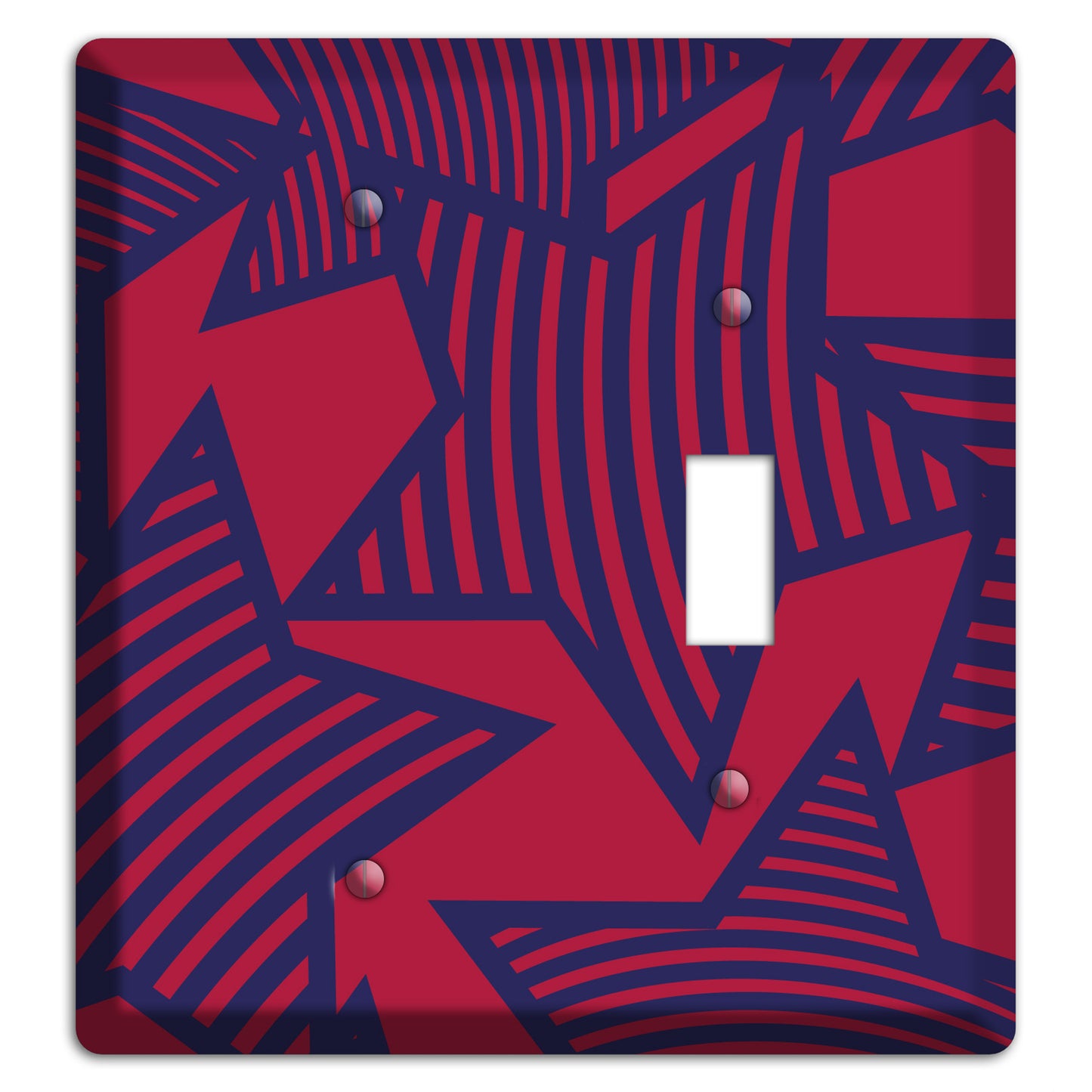 Red with Large Blue Stars Blank / Toggle Wallplate