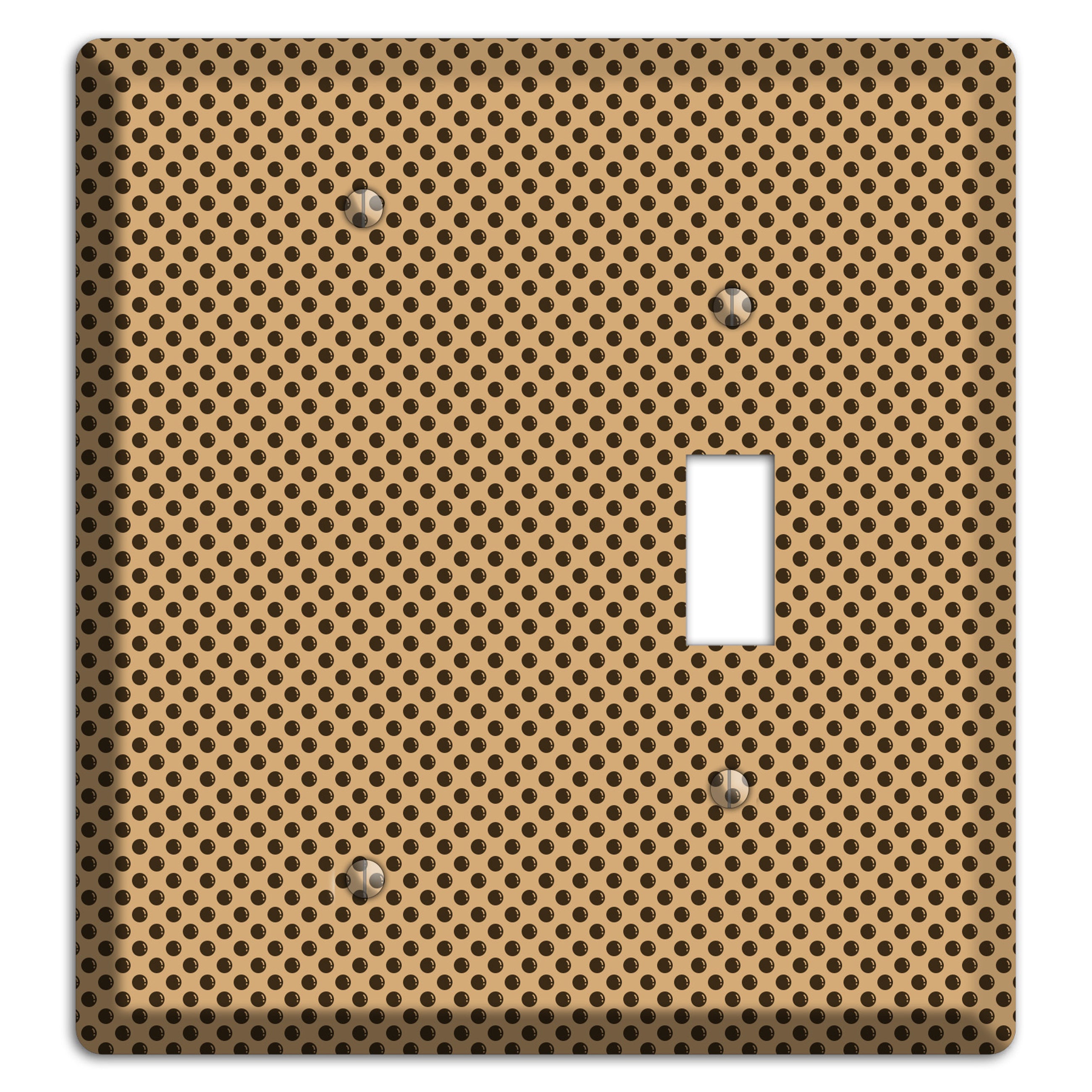 Beige with Brown Polka Dots Blank / Toggle Wallplate