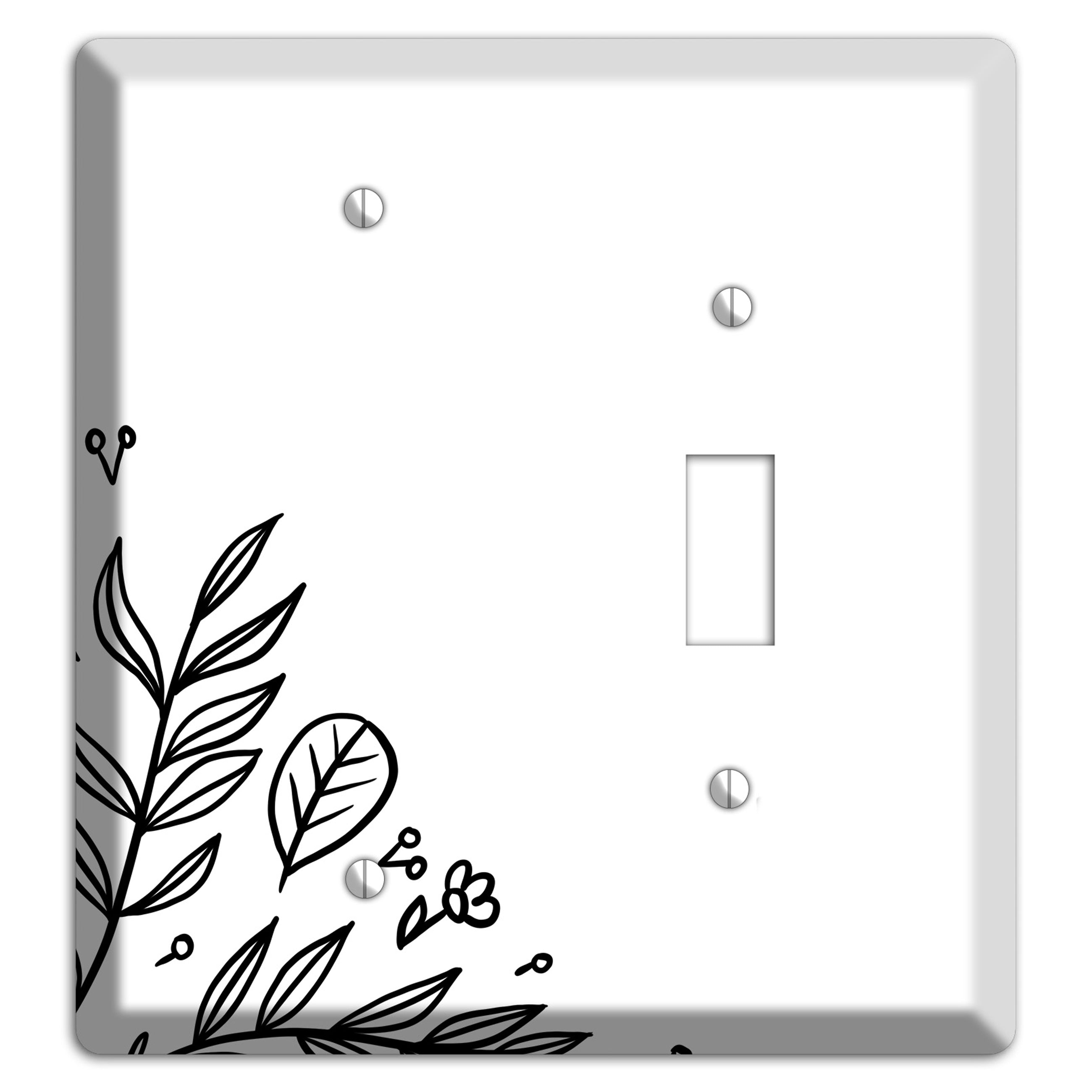 Hand-Drawn Floral 32 Blank / Toggle Wallplate