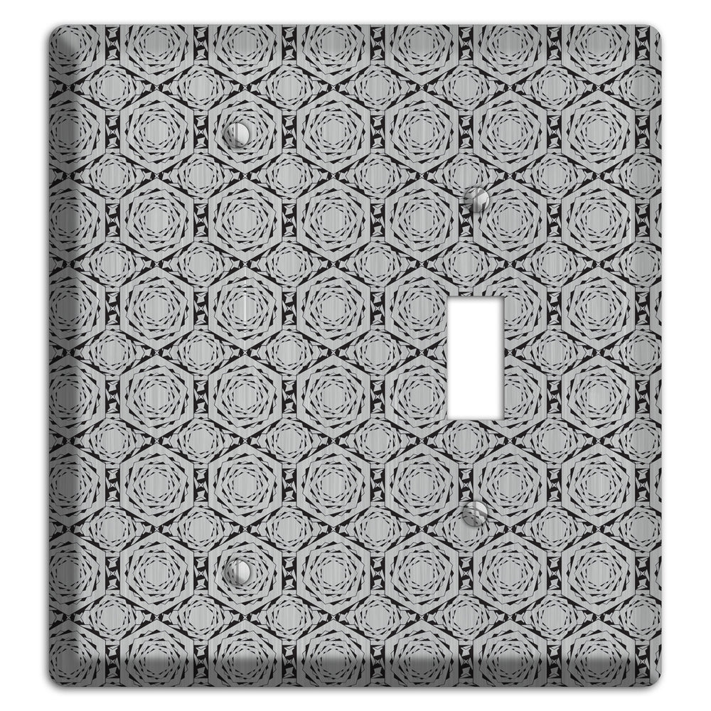Overly Hexagon Rotation Stainless Steel Blank / Toggle Wallplate
