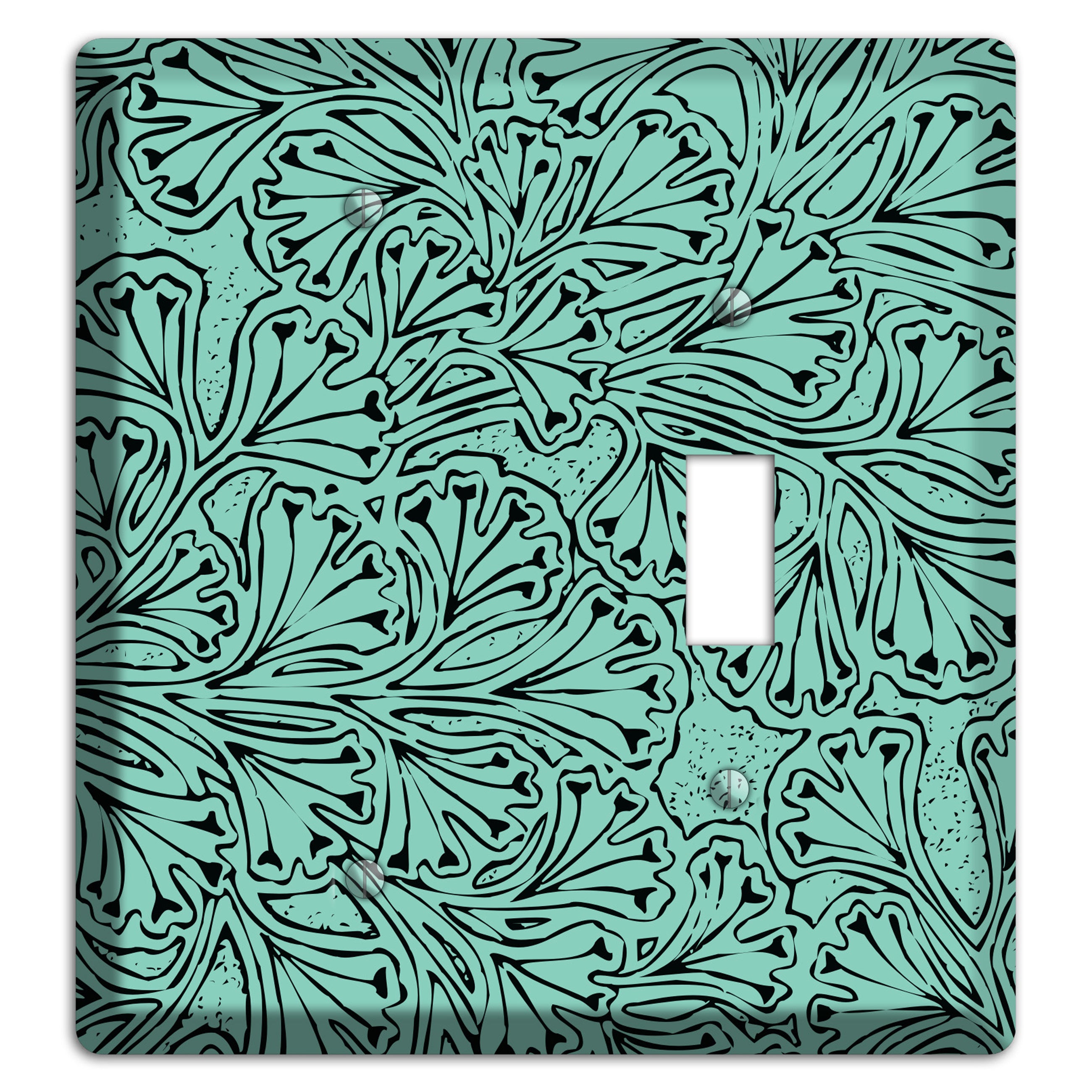 Deco Olive Interlocking Floral Blank / Toggle Wallplate