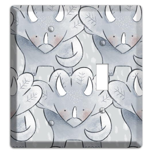 Triceratops Blank / Toggle Wallplate