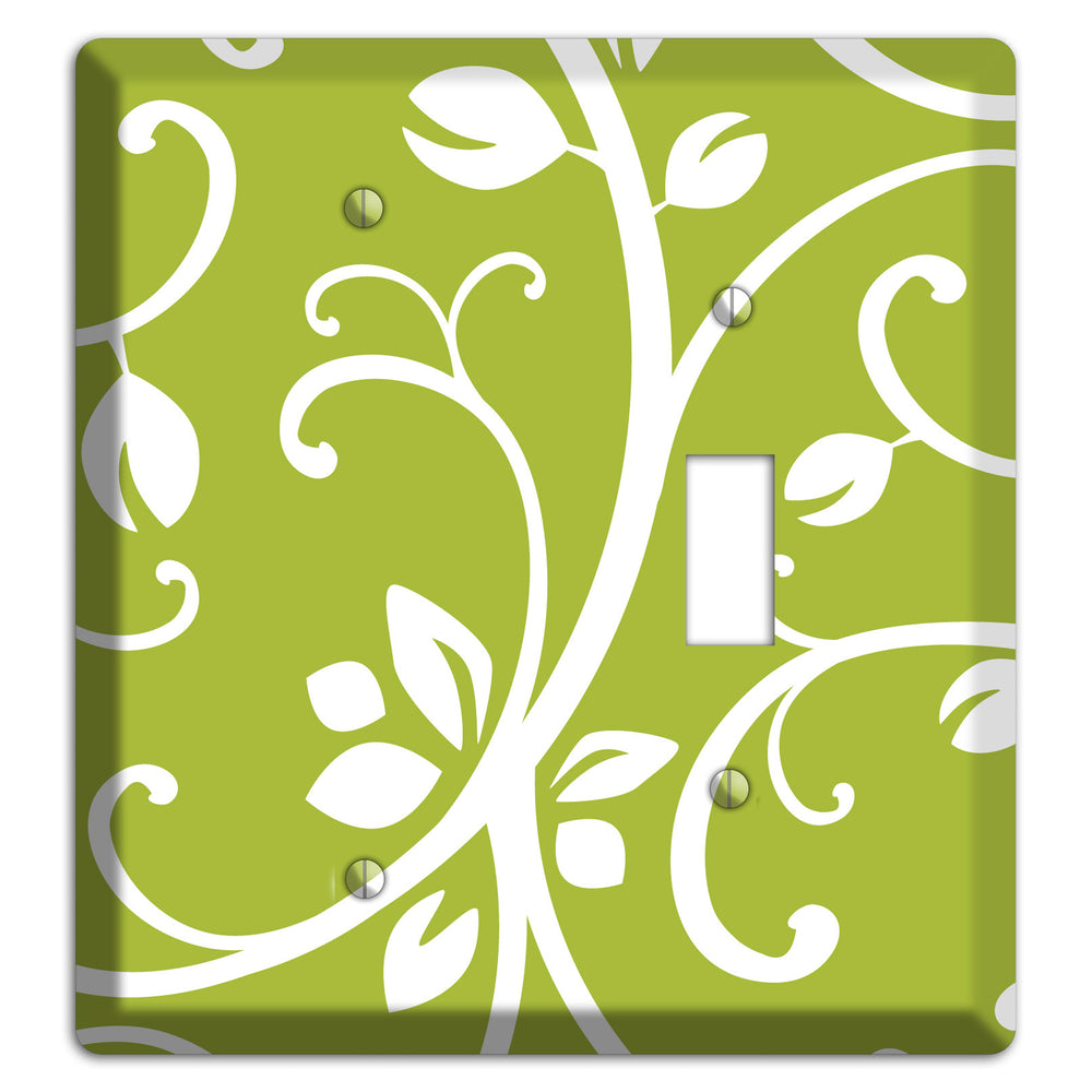 Green Bud Sprig Blank / Toggle Wallplate