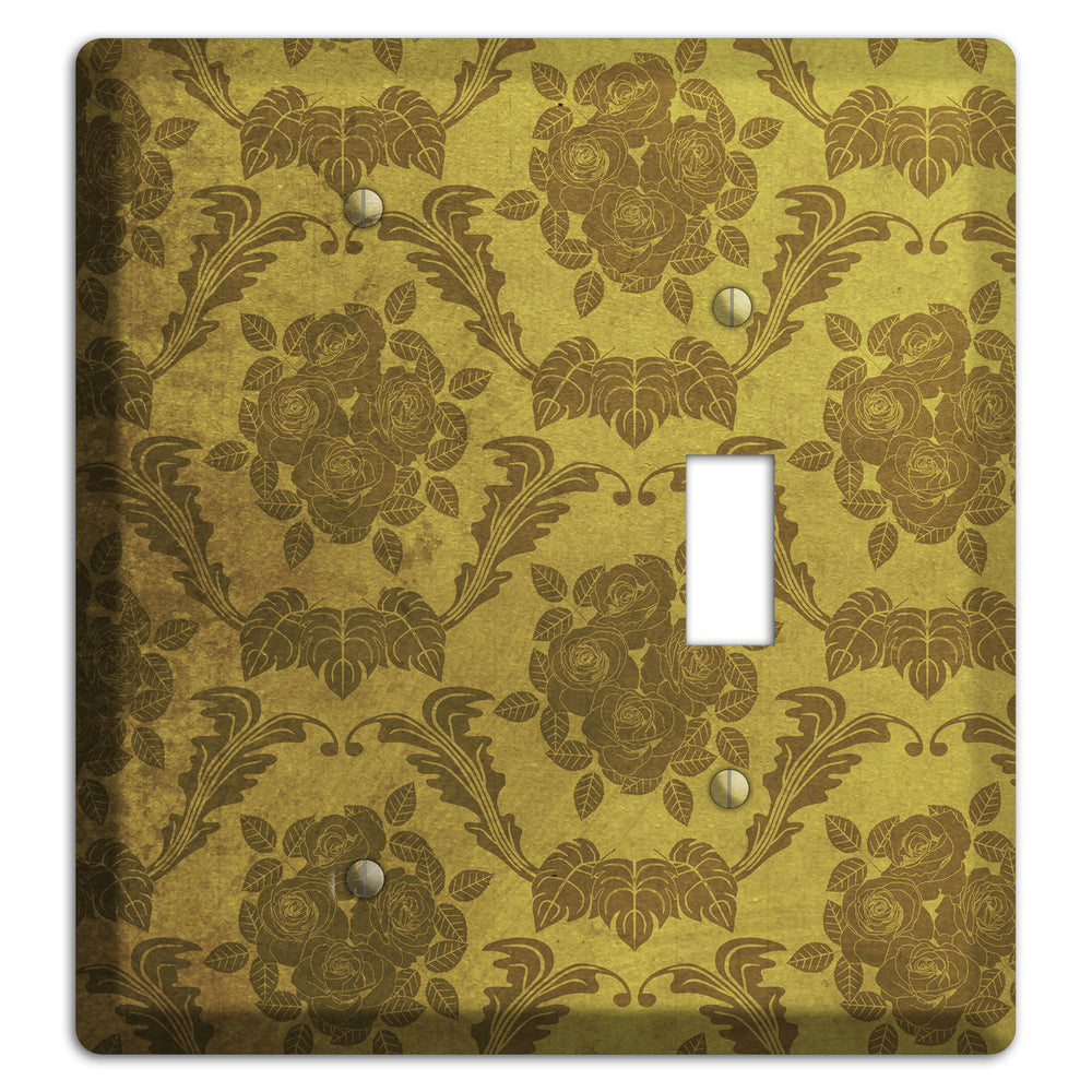 Pesto Vintage Rose Damask Blank / Toggle Wallplate