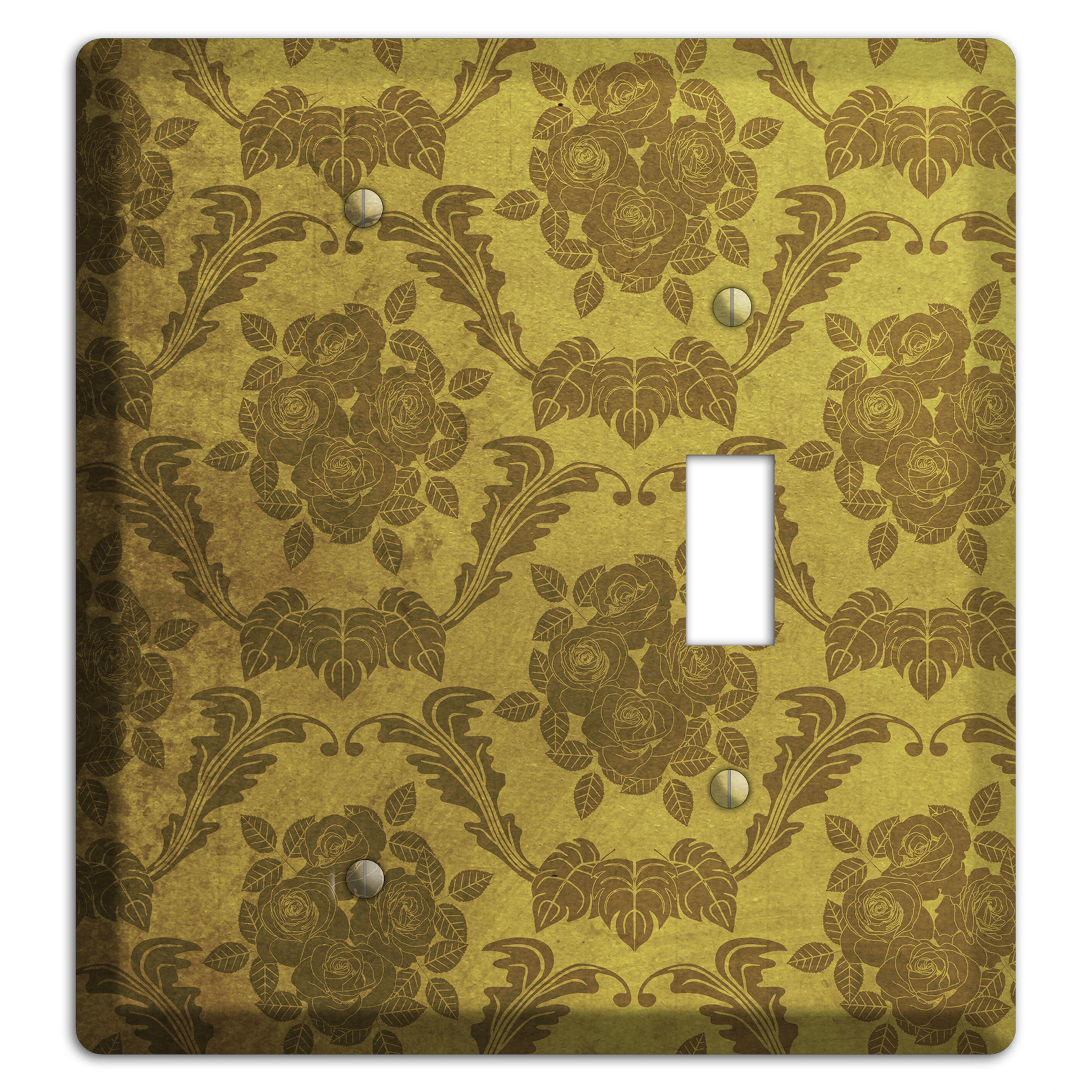 Pesto Vintage Rose Damask Blank / Toggle Wallplate