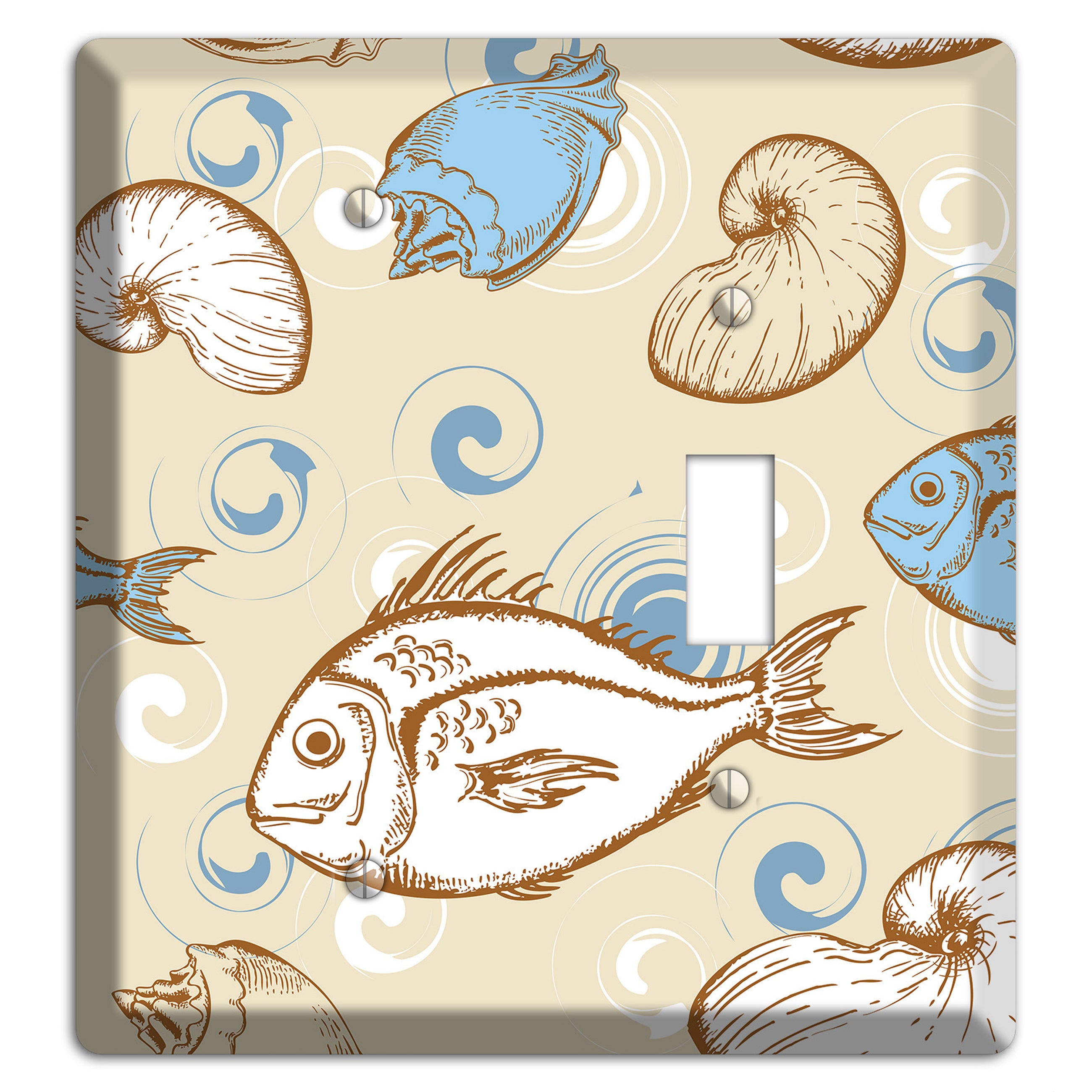 Mixed Sea Life Style 2 Blank / Toggle Wallplate