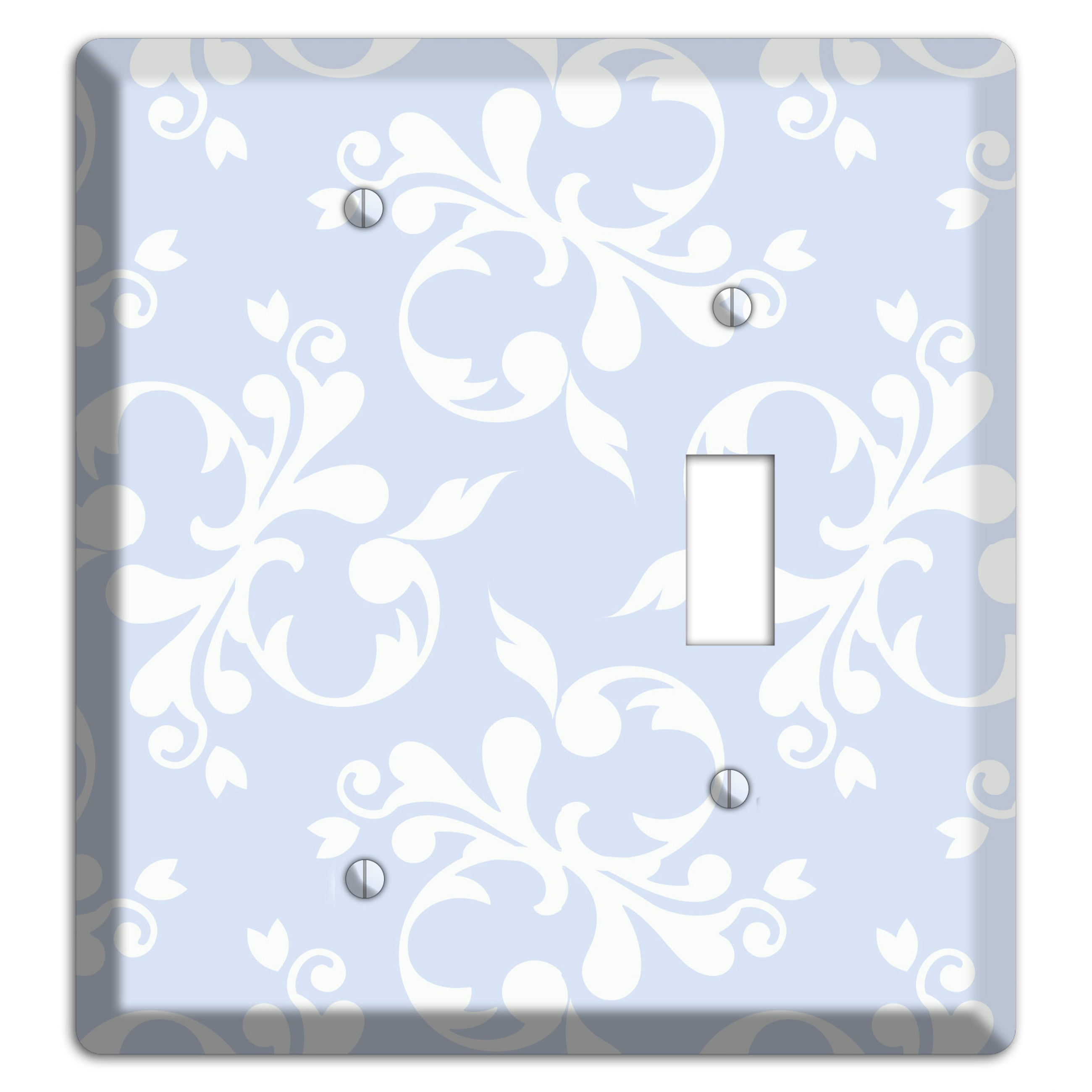 Light Blue Victorian Toile Blank / Toggle Wallplate