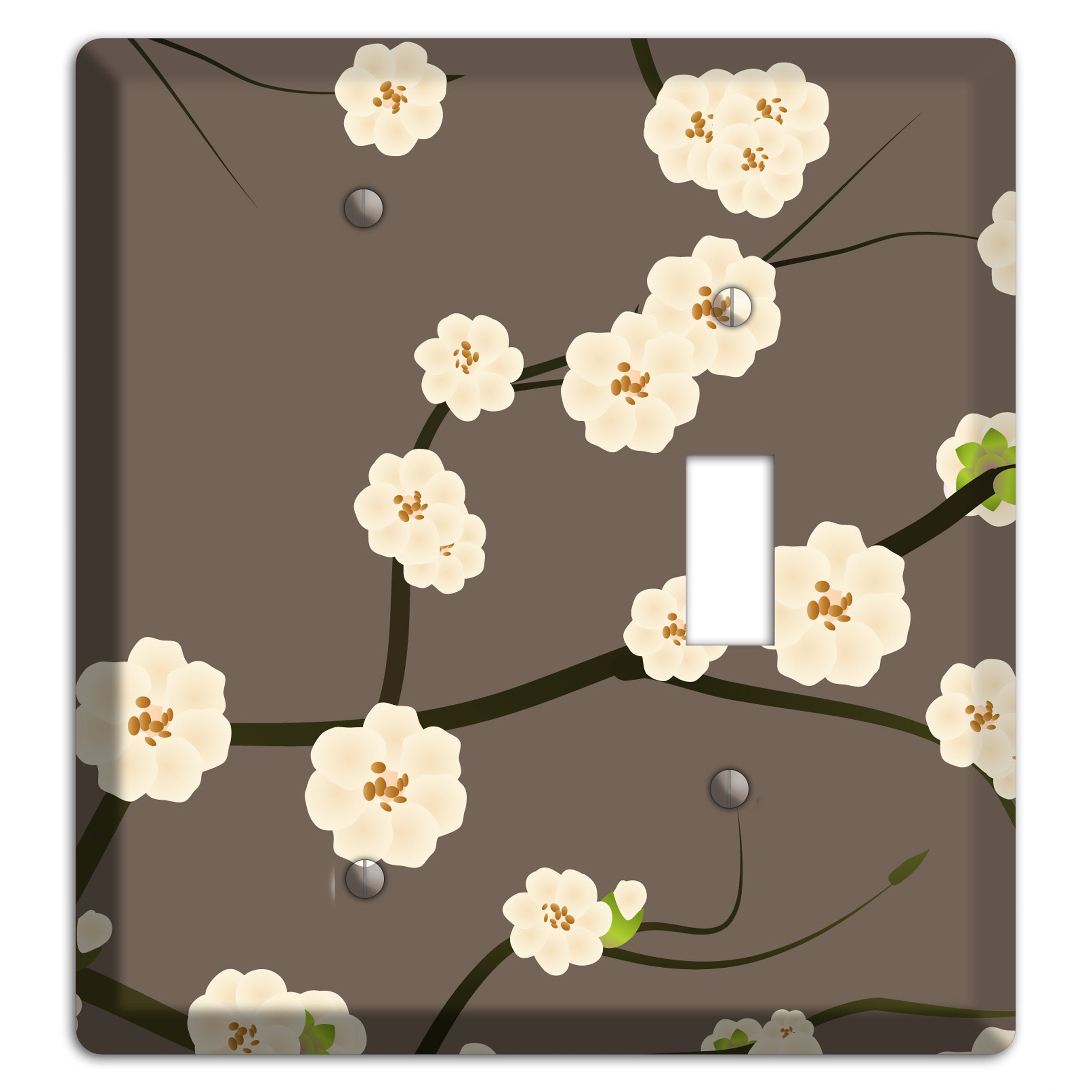 Yellow and Brown Cherry Blossoms Blank / Toggle Wallplate