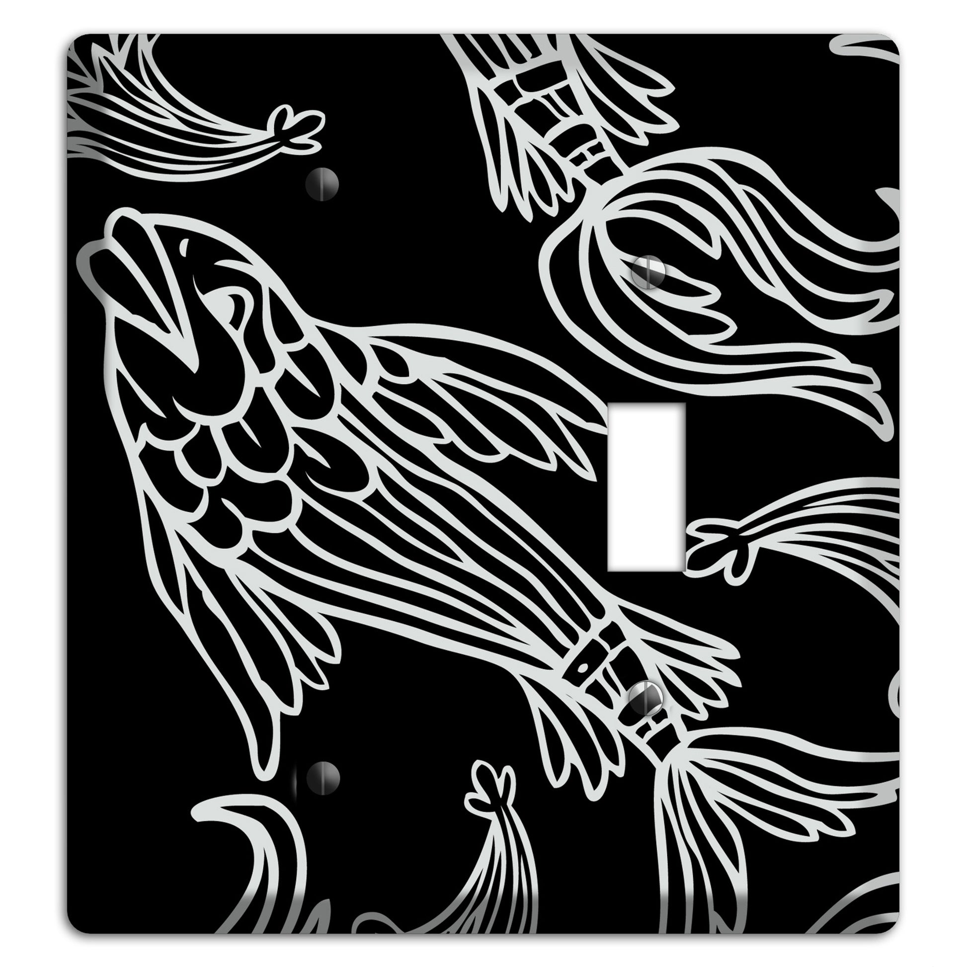 Black and White Koi Blank / Toggle Wallplate