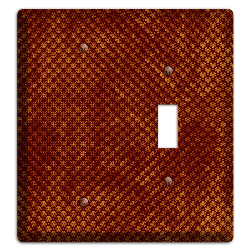 Maroon Tiny Circles Blank / Toggle Wallplate