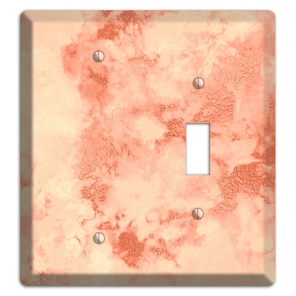 Apricot Peach Marble Blank / Toggle Wallplate