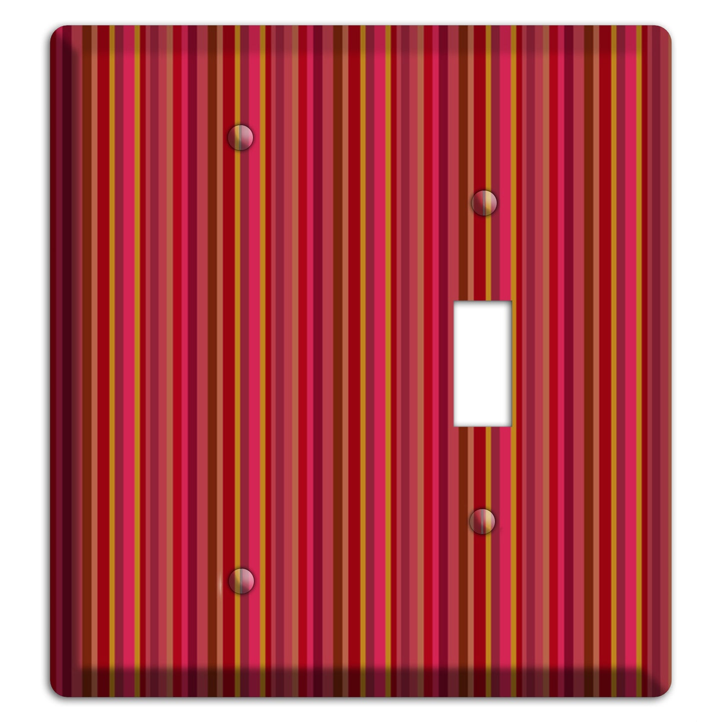 Multi Red Vertical Stripes 2 Blank / Toggle Wallplate