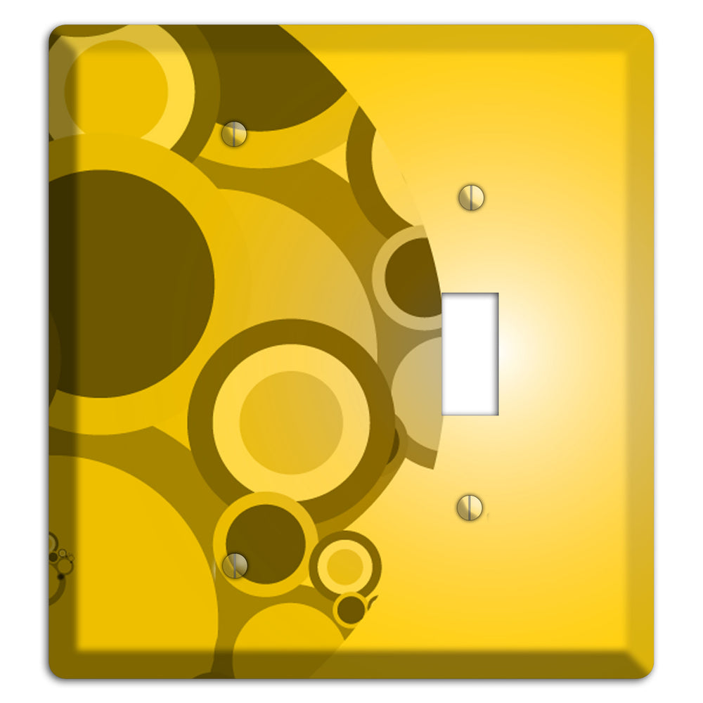 Mustard Yellow Circles Blank / Toggle Wallplate