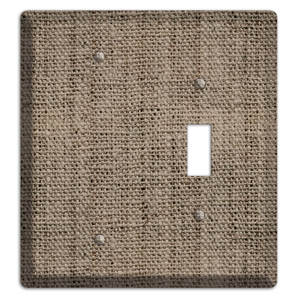 Sand Dune Burlap Blank / Toggle Wallplate