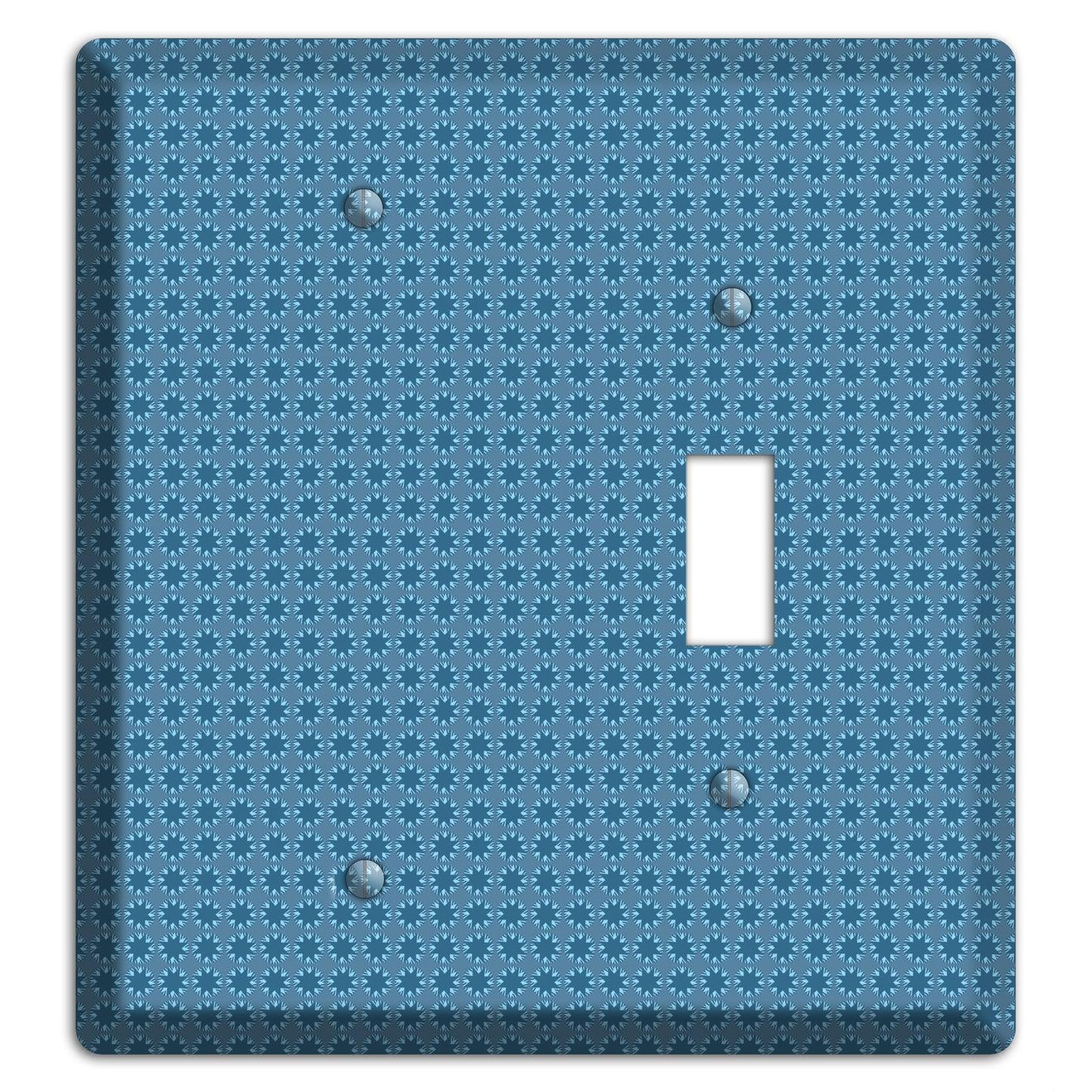 Multi Blue Tiled Foulard Blank / Toggle Wallplate