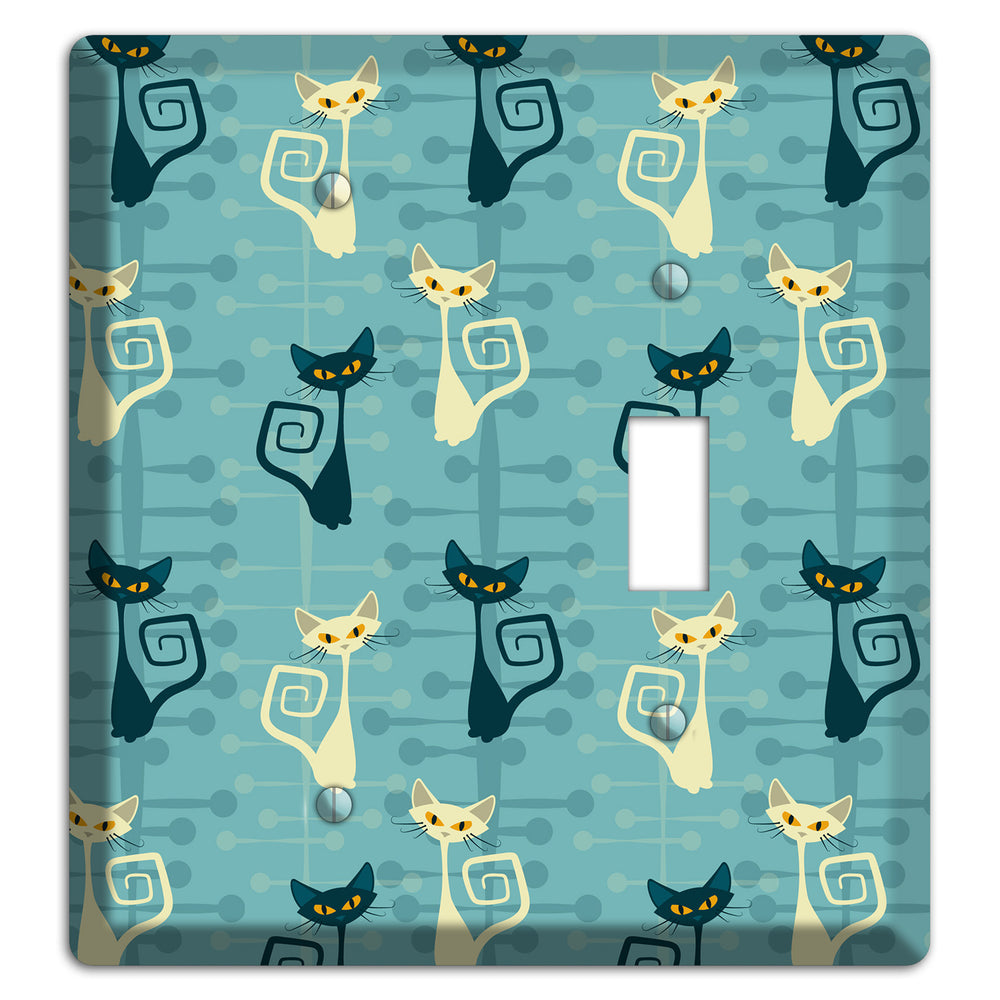 Black and Yellow Kitties Blank / Toggle Wallplate