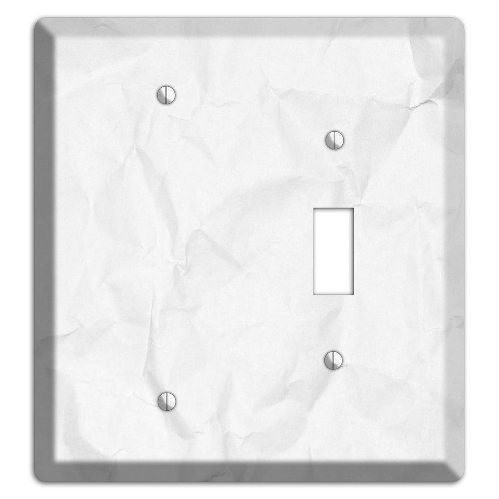 Seashell Crinkled Paper Blank / Toggle Wallplate