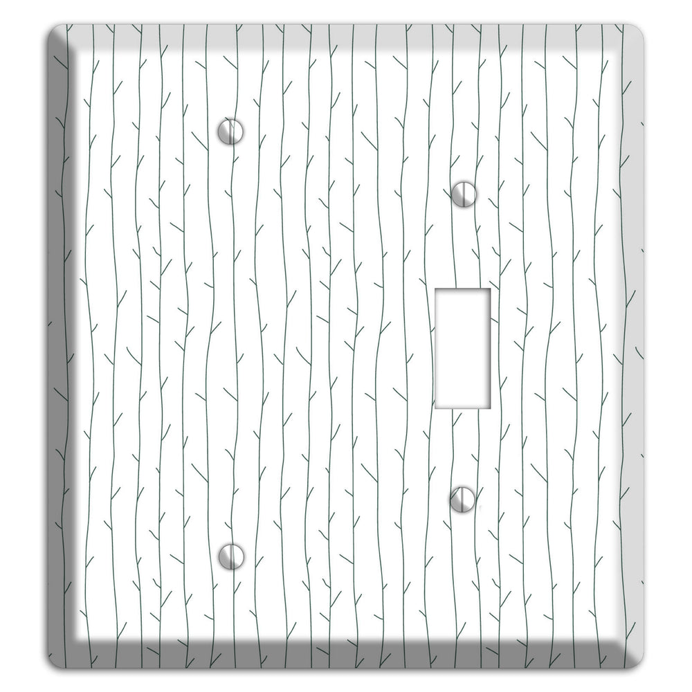 Leaves Style D Blank / Toggle Wallplate