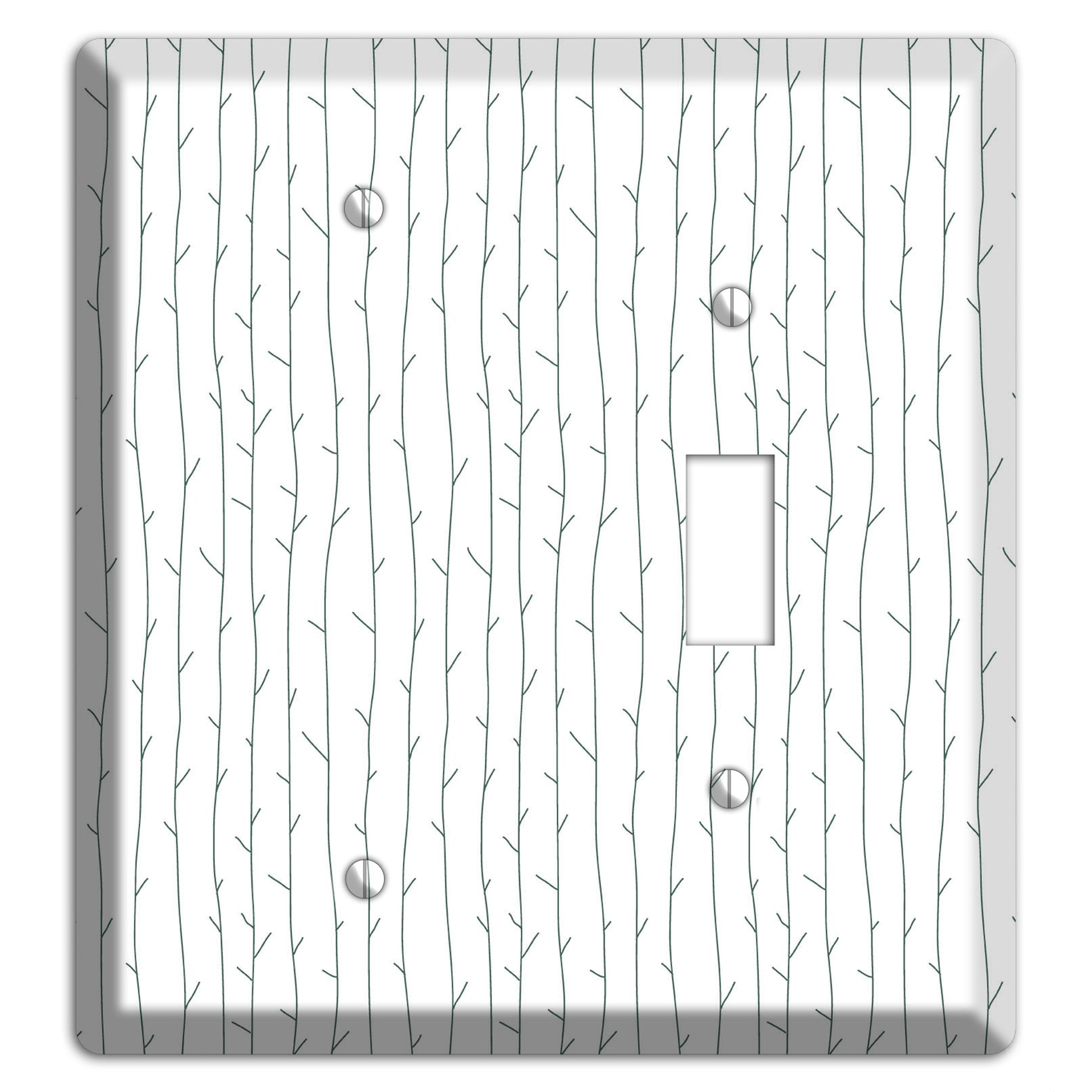 Leaves Style D Blank / Toggle Wallplate