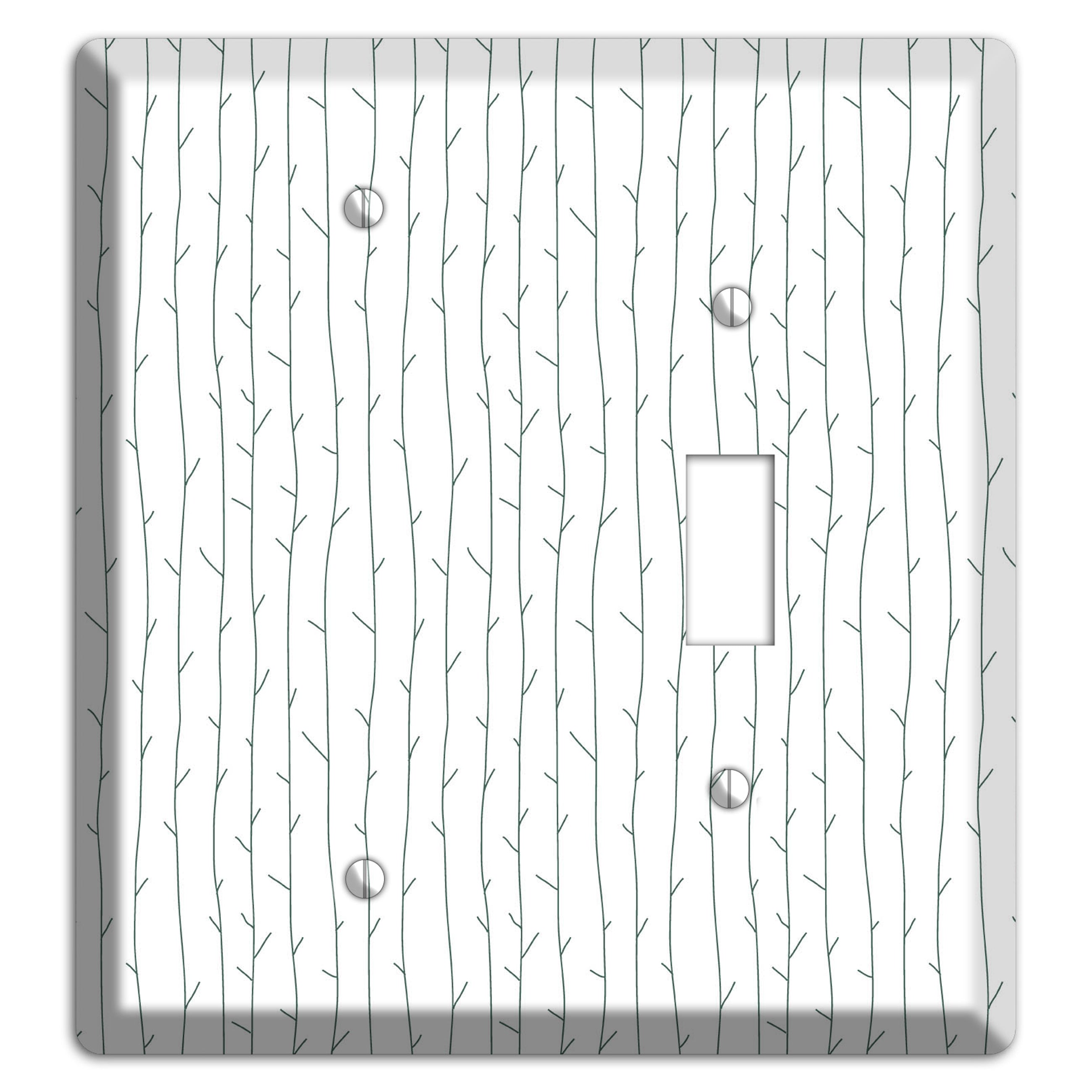 Leaves Style D Blank / Toggle Wallplate