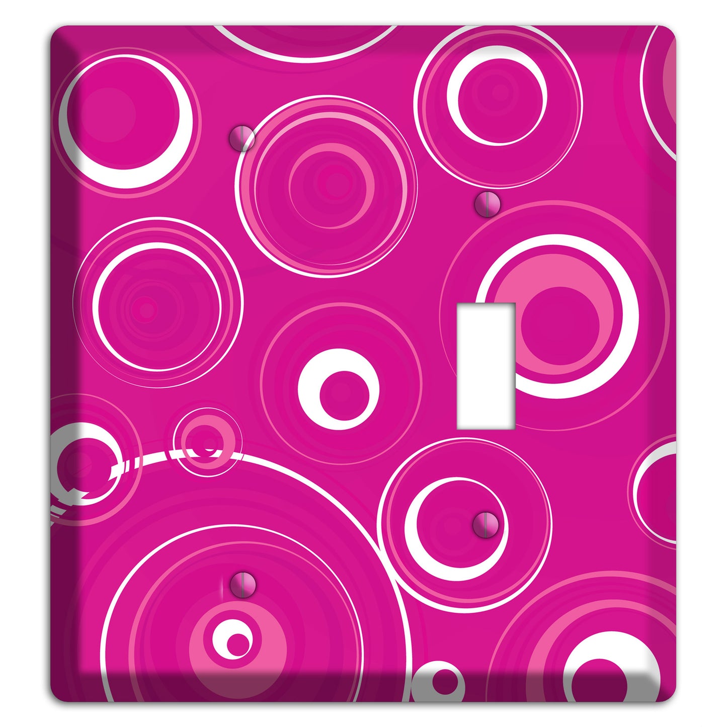 Dark Pink Circles Blank / Toggle Wallplate