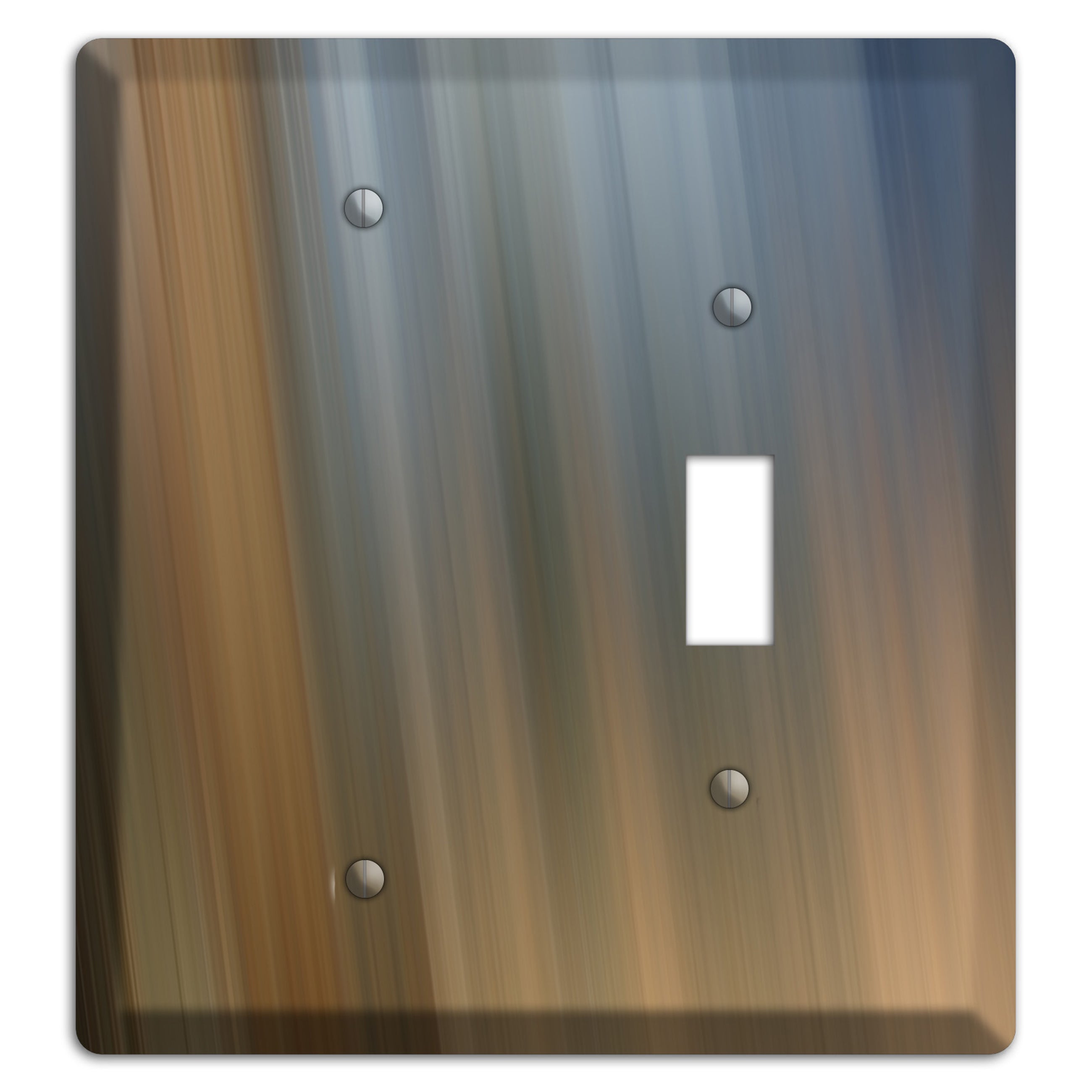 Brown and Blue-grey Ray of Light Blank / Toggle Wallplate