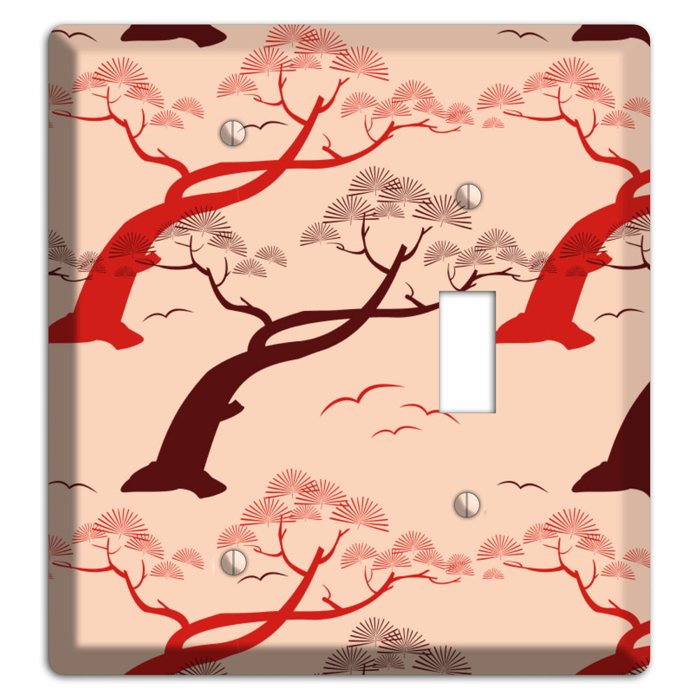Asian Trees Blank / Toggle Wallplate