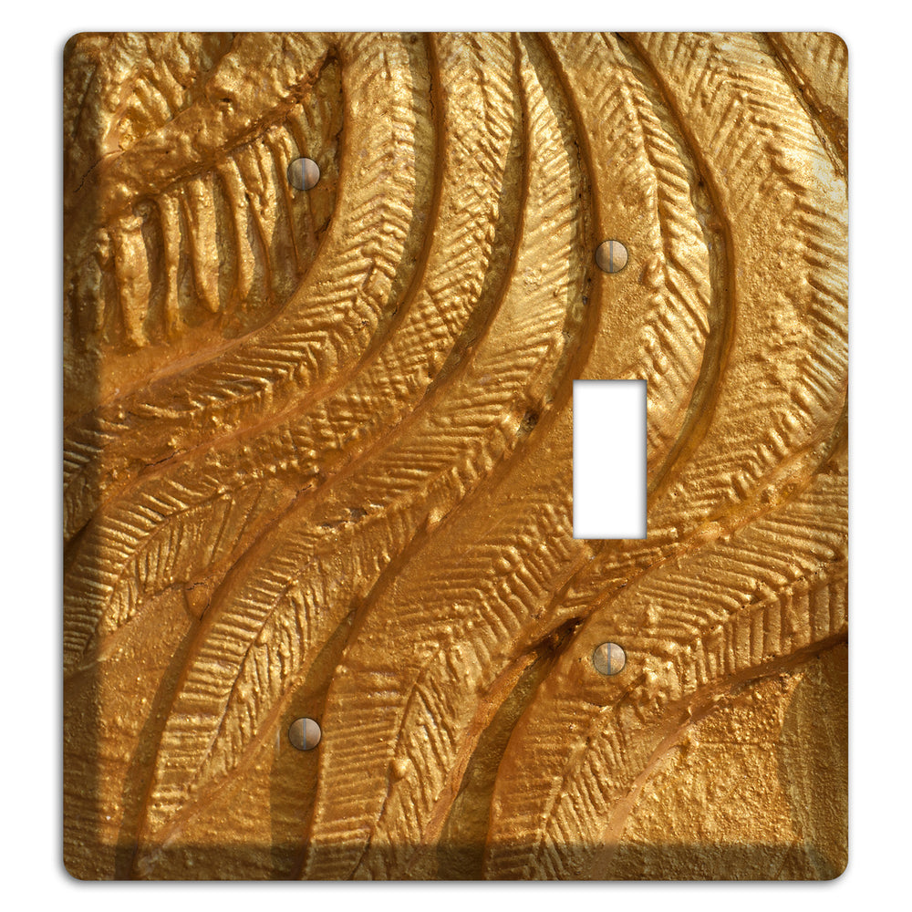 Gold Swirl Concrete Blank / Toggle Wallplate