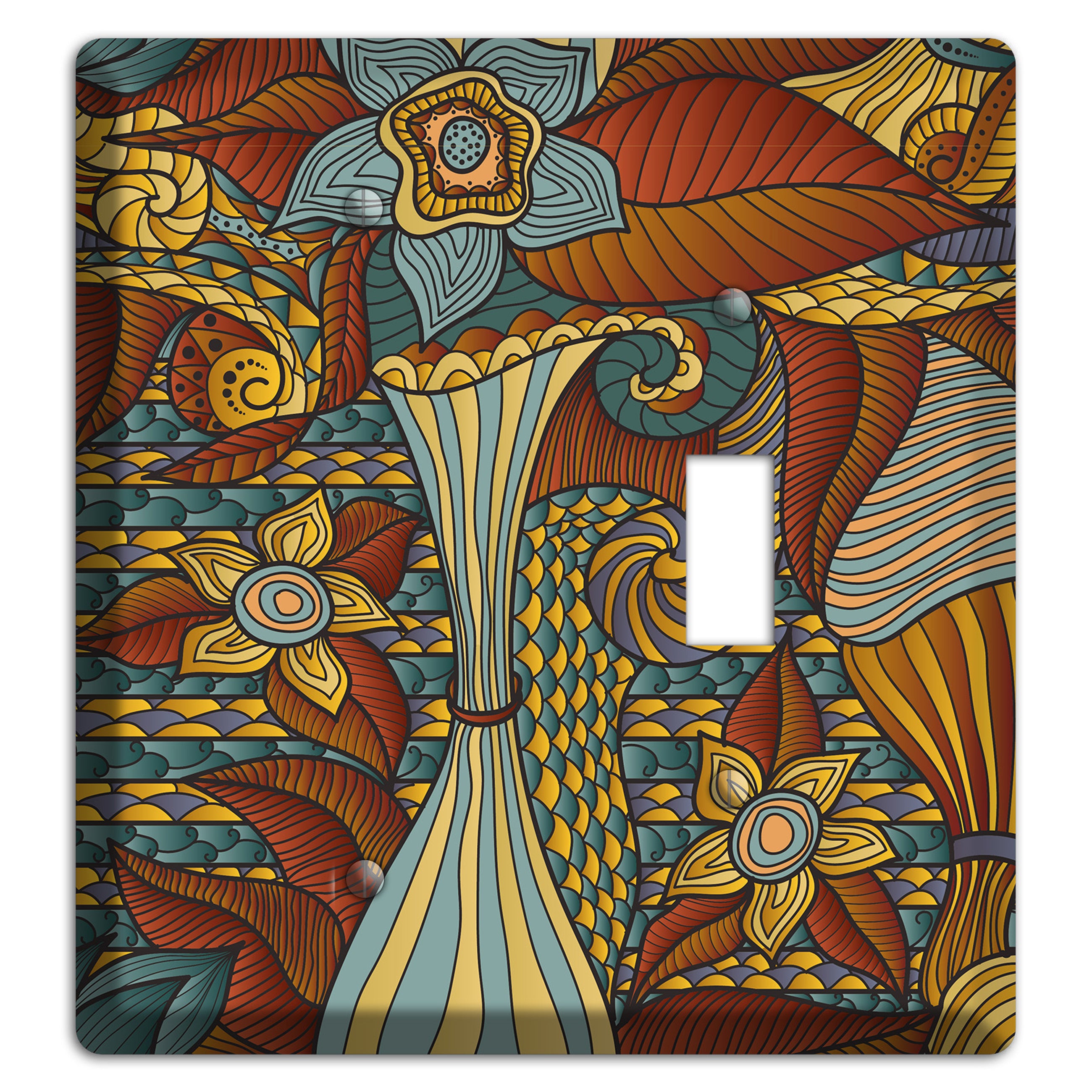 Retro Flourish 4 Blank / Toggle Wallplate