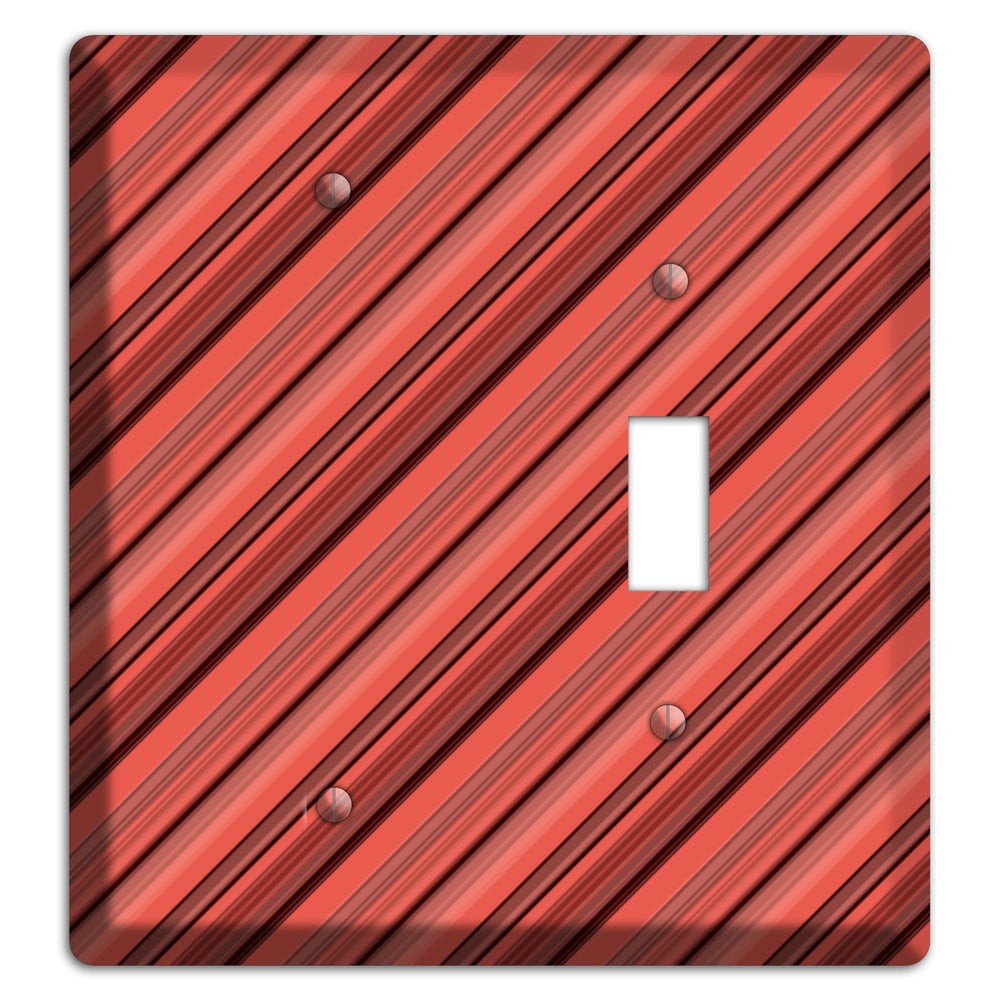 Red Stripes 2 Blank / Toggle Wallplate