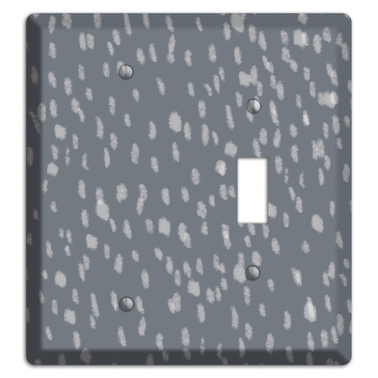 Gray and White Speckle Blank / Toggle Wallplate