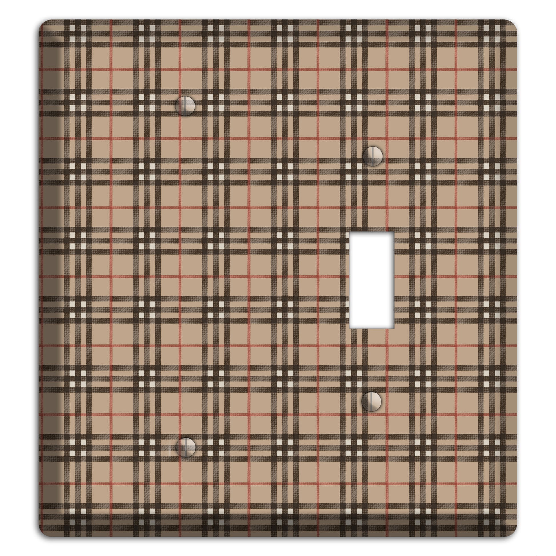 London Plaid Blank / Toggle Wallplate