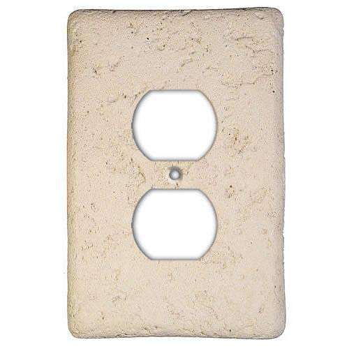 Cappuccino Stone Duplex Outlet Switchplate - Wallplatesonline.com