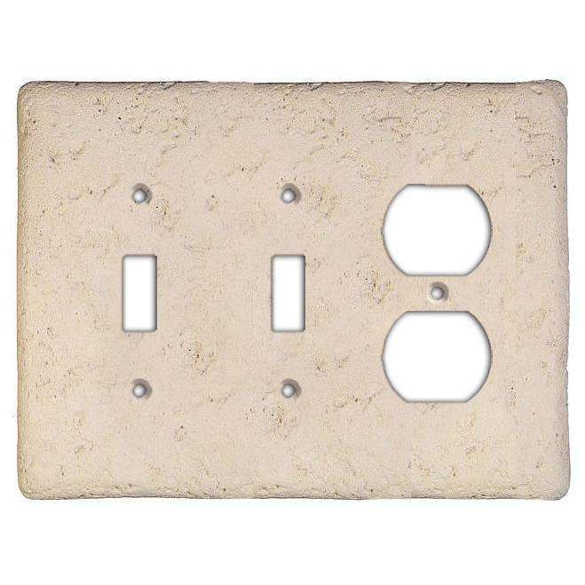 Cappuccino Stone 2 Toggle / Duplex Switchplate