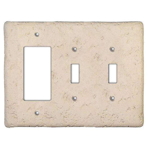 Cappuccino Stone 2 Toggle / Rocker Switchplate - Wallplatesonline.com