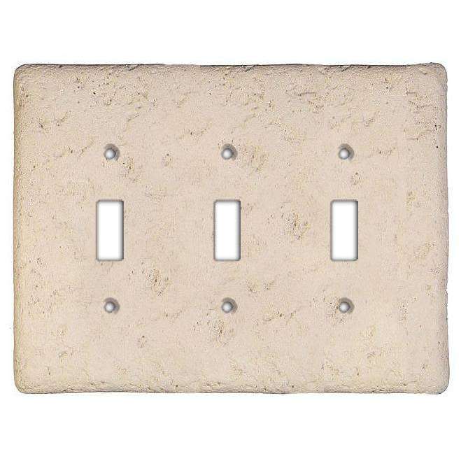 Cappuccino Stone Triple Toggle Switchplate