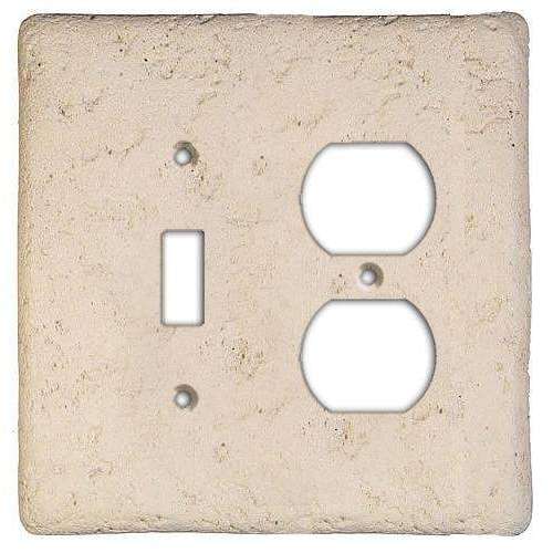 Cappuccino Stone Toggle / Duplex Switchplate - Wallplatesonline.com