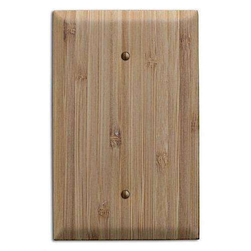 Oversized Discontinued Caramel Bamboo Wood Single Blank Cover Plate