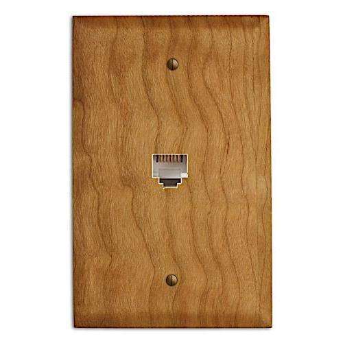 Oversized Discontinued Cherry Wood Phone Hardware with Plate