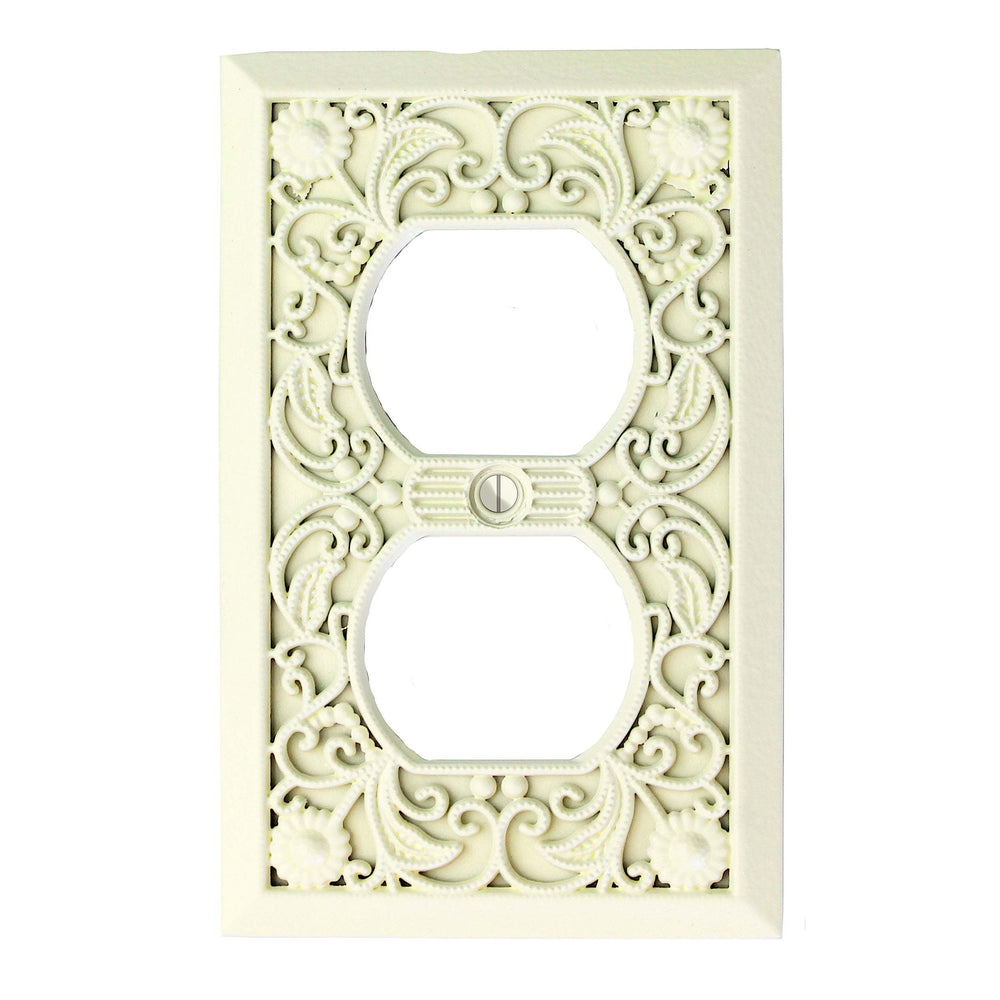 Linen Filigree Shabby Chic 1 Duplex Outlet