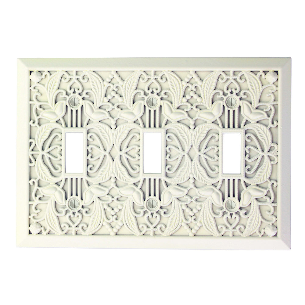 Linen Filigree Shabby Chic Triple Toggle