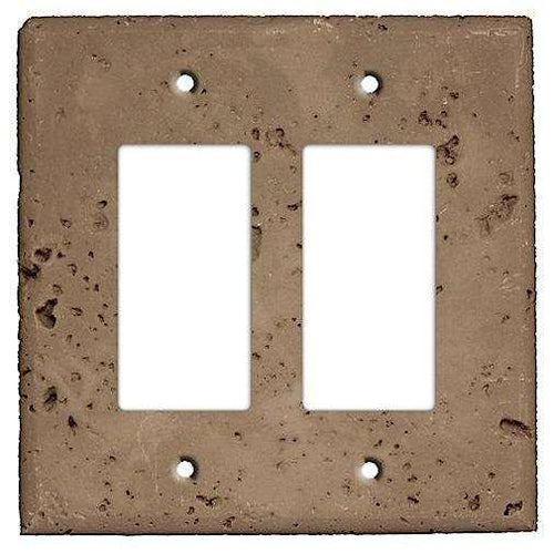 Cocoa Stone Double Rocker Cover Plate
