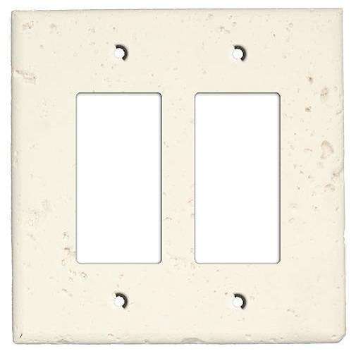 Paintable Stone Double Rocker Cover Plate