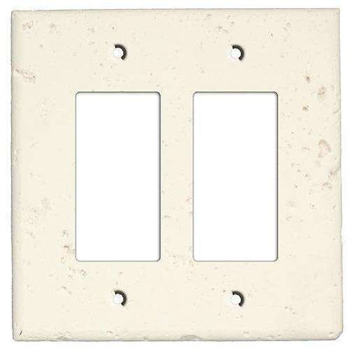 Paintable Stone Double Rocker Cover Plate