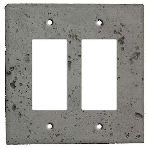 Gray Stone Double Rocker Cover Plate - Wallplatesonline.com
