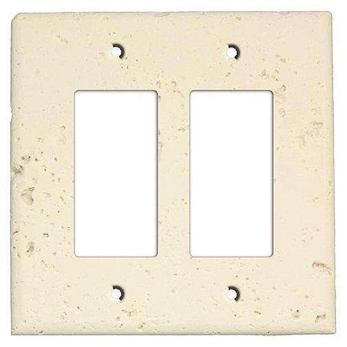 Bone Stone Double Rocker Cover Plate