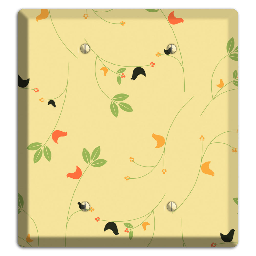 Delicate Yellow Flowers 2 Blank Wallplate