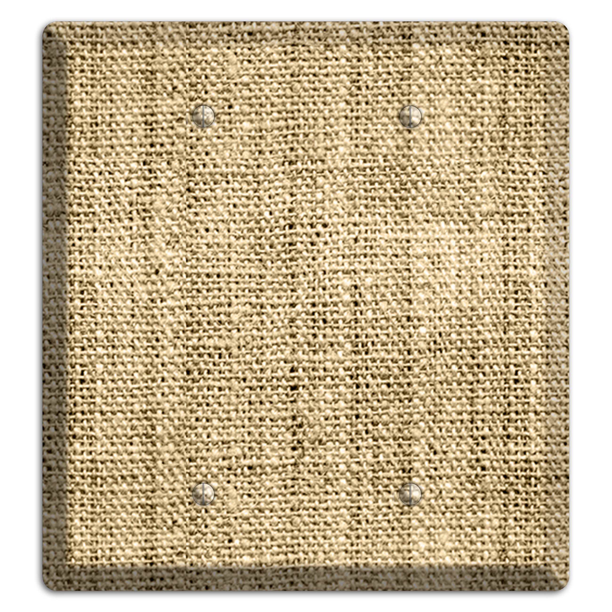 Indian Khaki Burlap 2 Blank Wallplate
